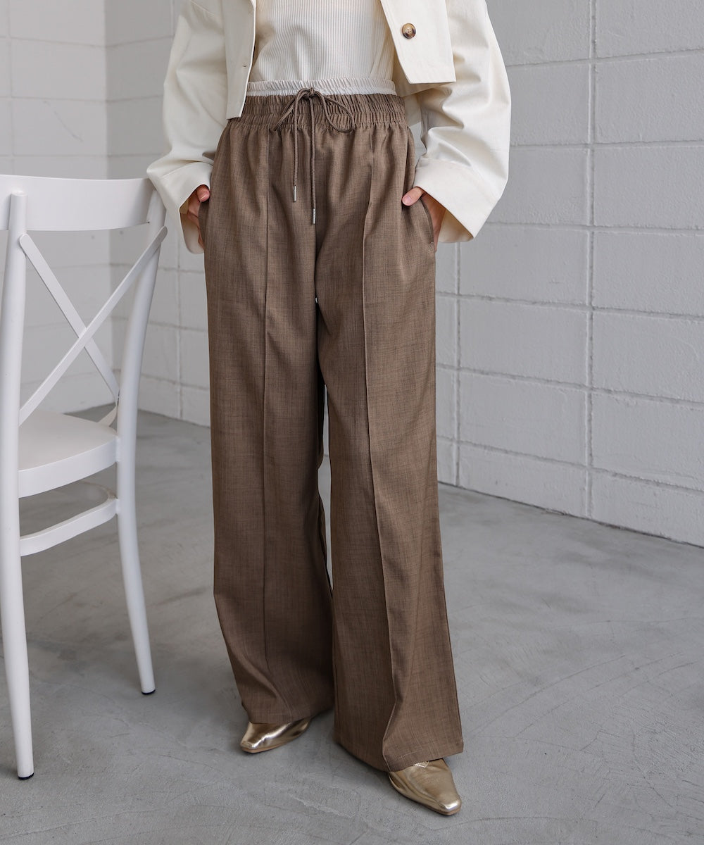 【S・Mサイズ展開】ダブルウエストパンツ