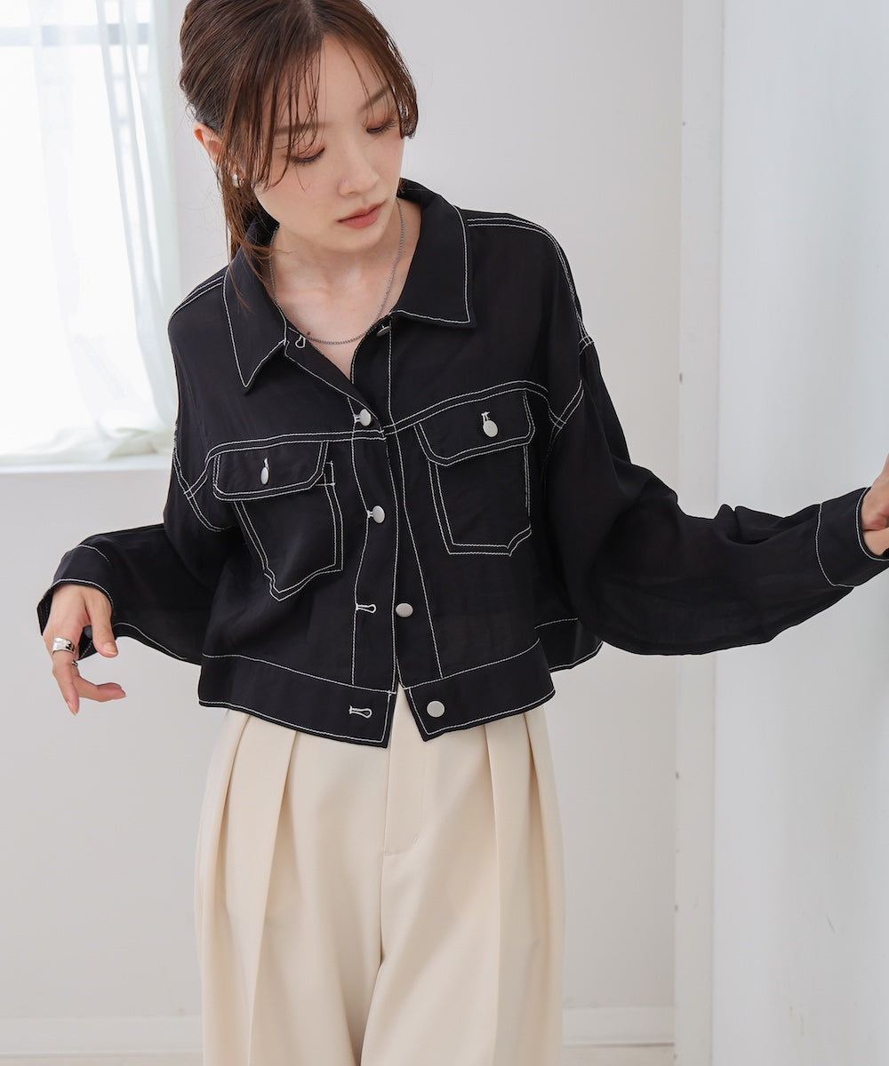 シアーシャツブルゾン