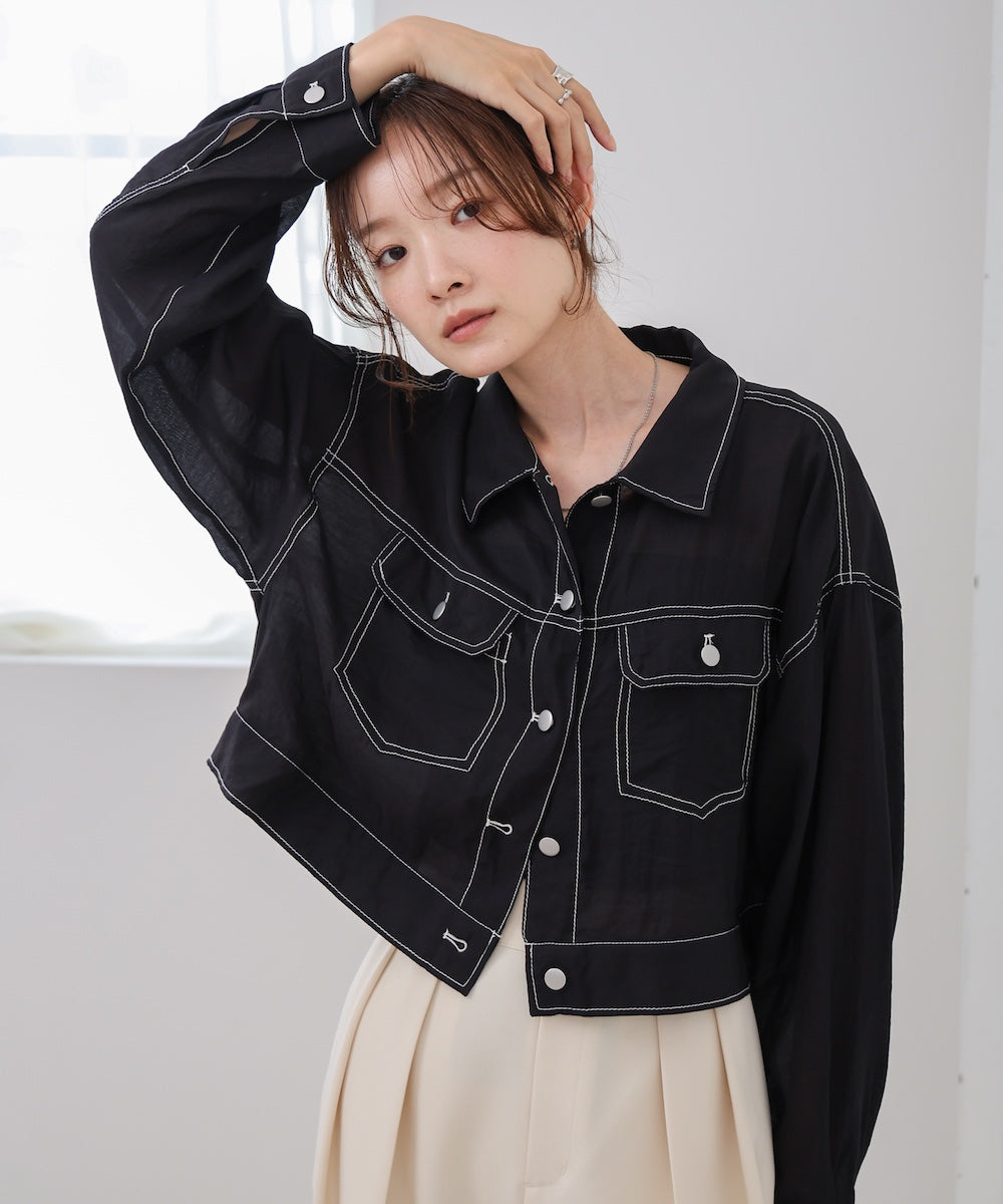 シアーシャツブルゾン