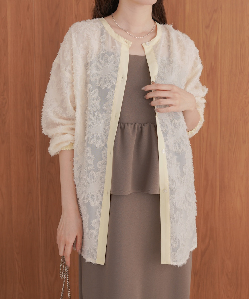 フェザージャガード前後2WAYロングブラウス