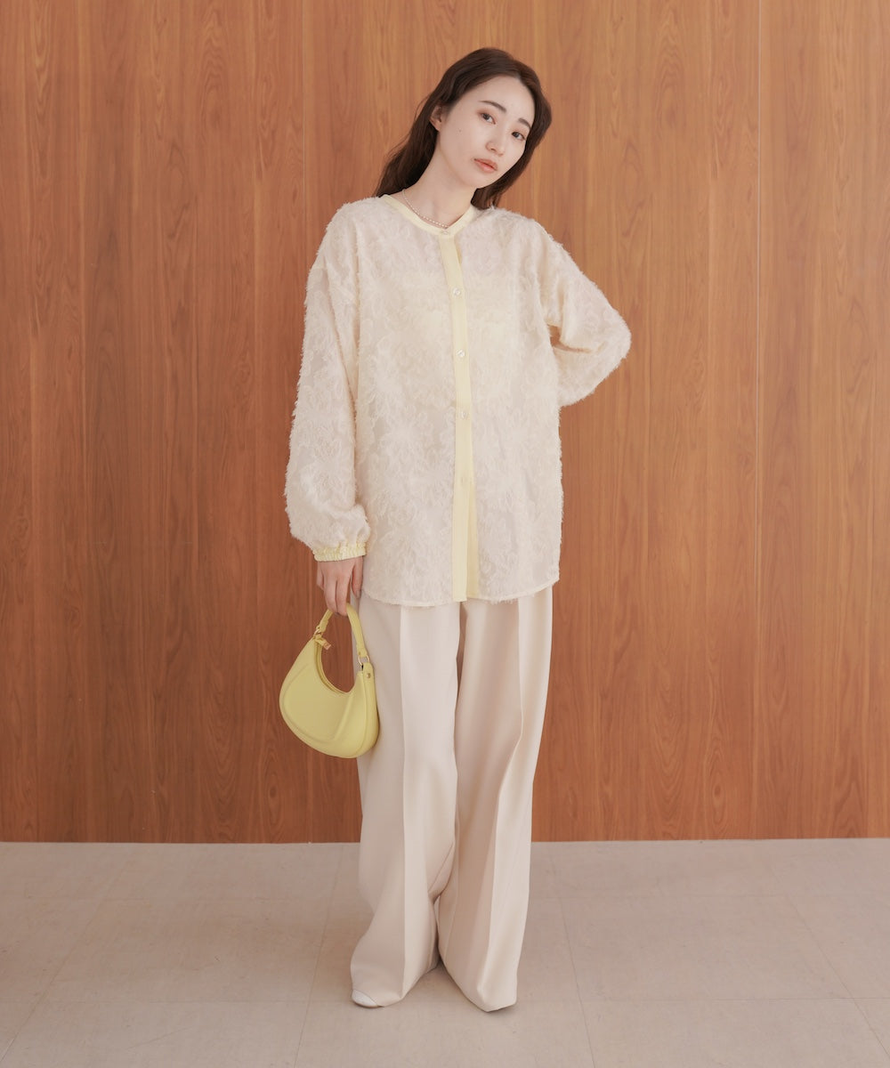 フェザージャガード前後2WAYロングブラウス