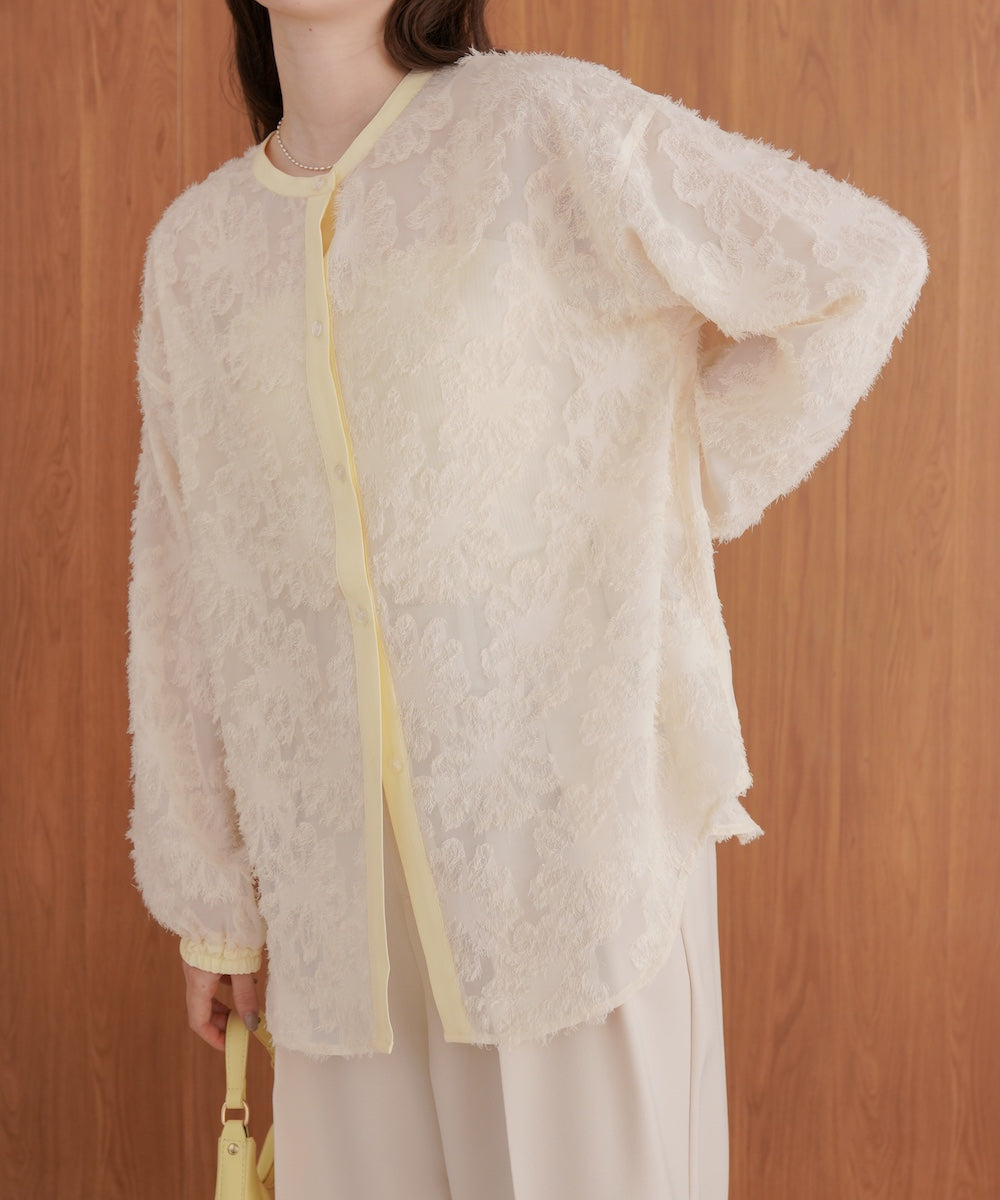 フェザージャガード前後2WAYロングブラウス