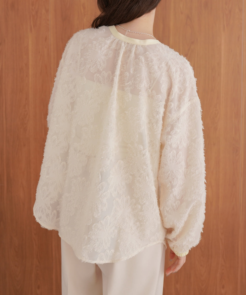 フェザージャガード前後2WAYロングブラウス