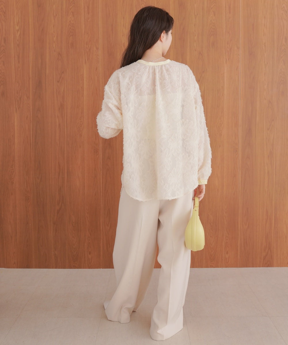 フェザージャガード前後2WAYロングブラウス