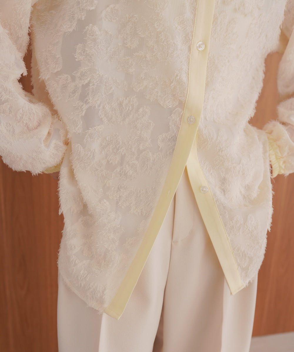 フェザージャガード前後2WAYロングブラウス