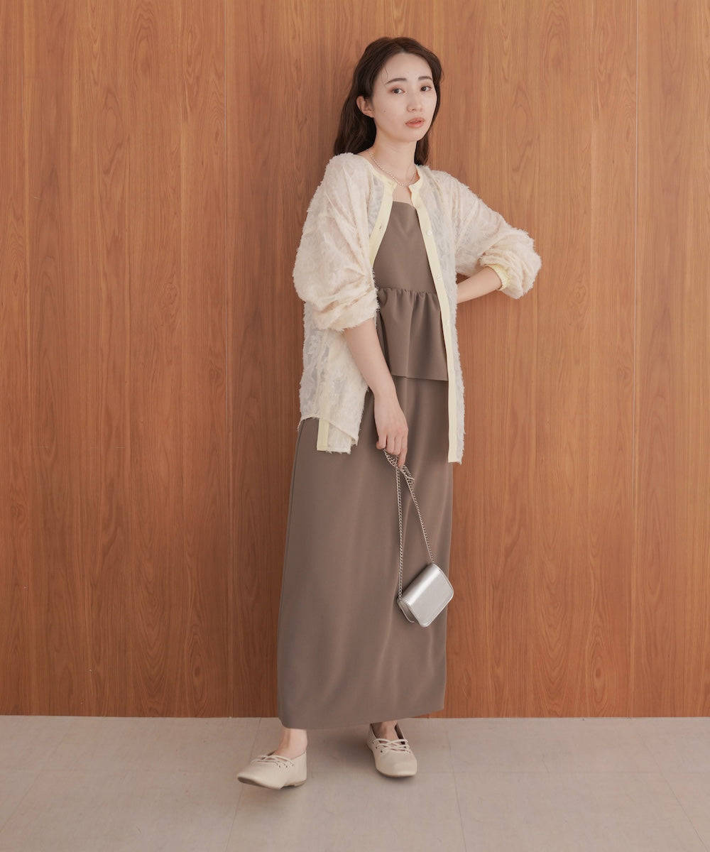 フェザージャガード前後2WAYロングブラウス