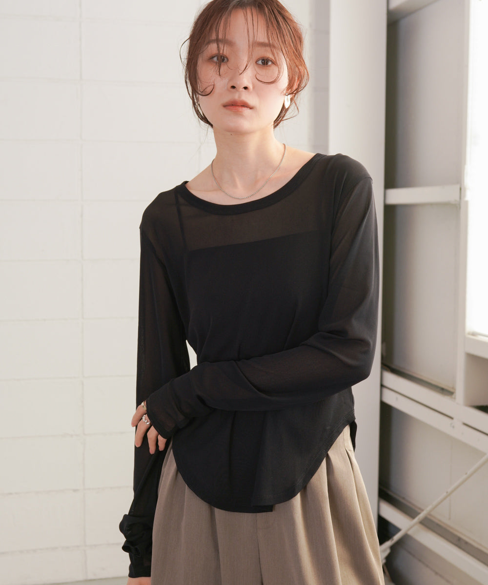 ホックデザインプルオーバー