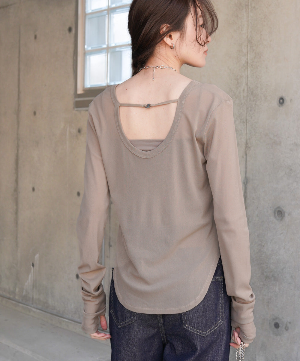 ホックデザインプルオーバー