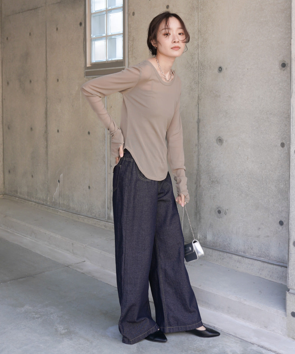 ホックデザインプルオーバー