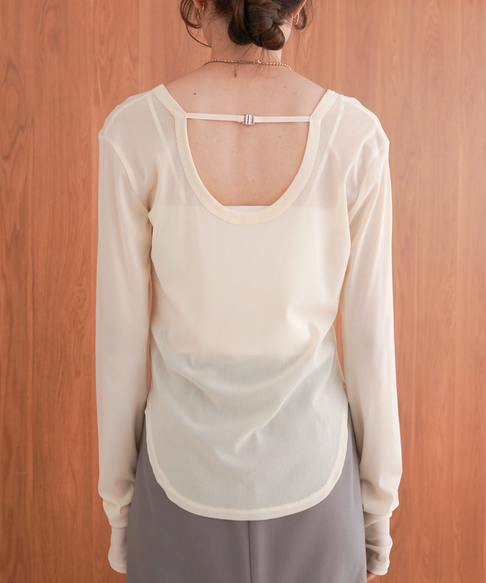 ホックデザインプルオーバー