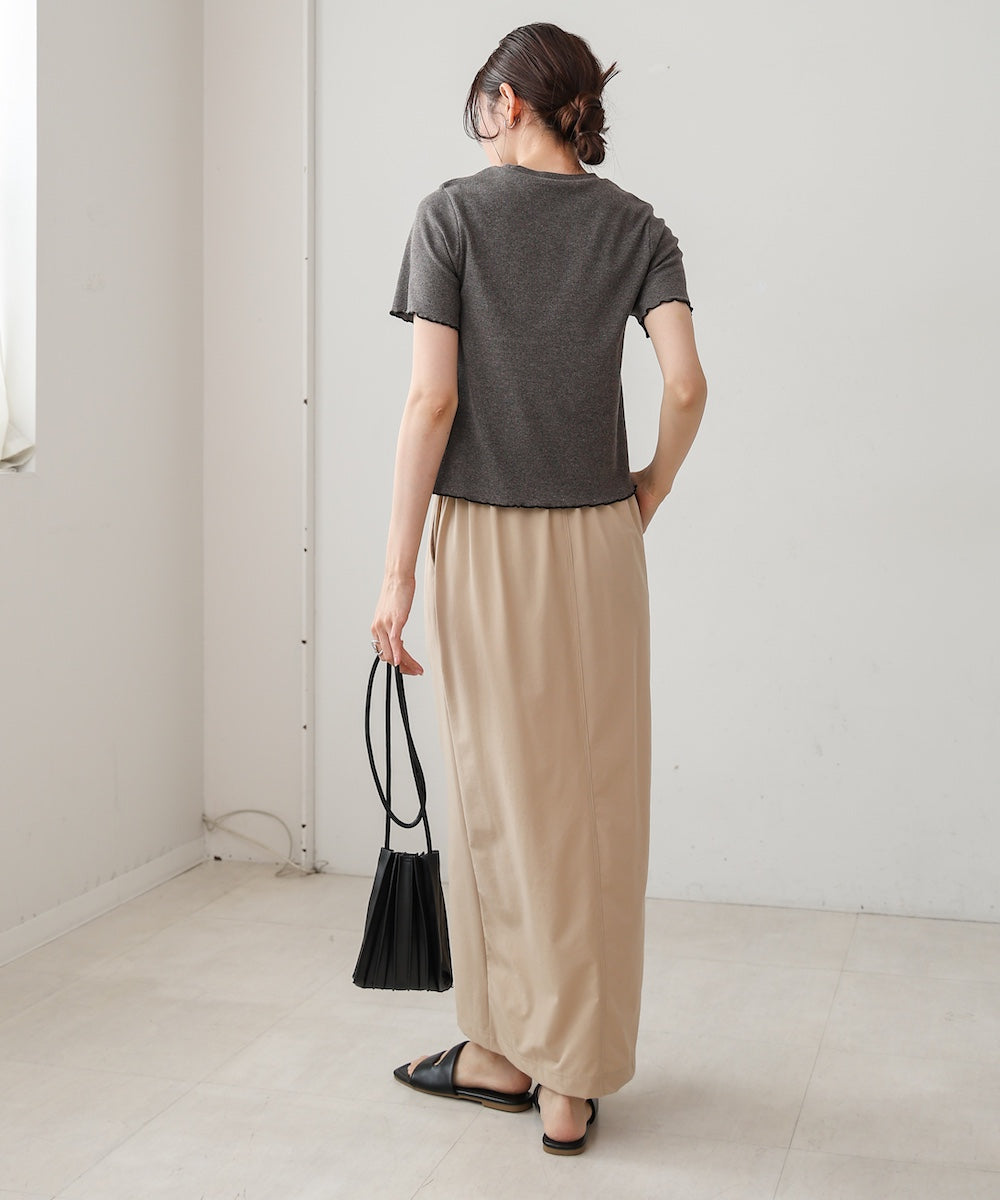 ビスチェライク配色メロウカットソー