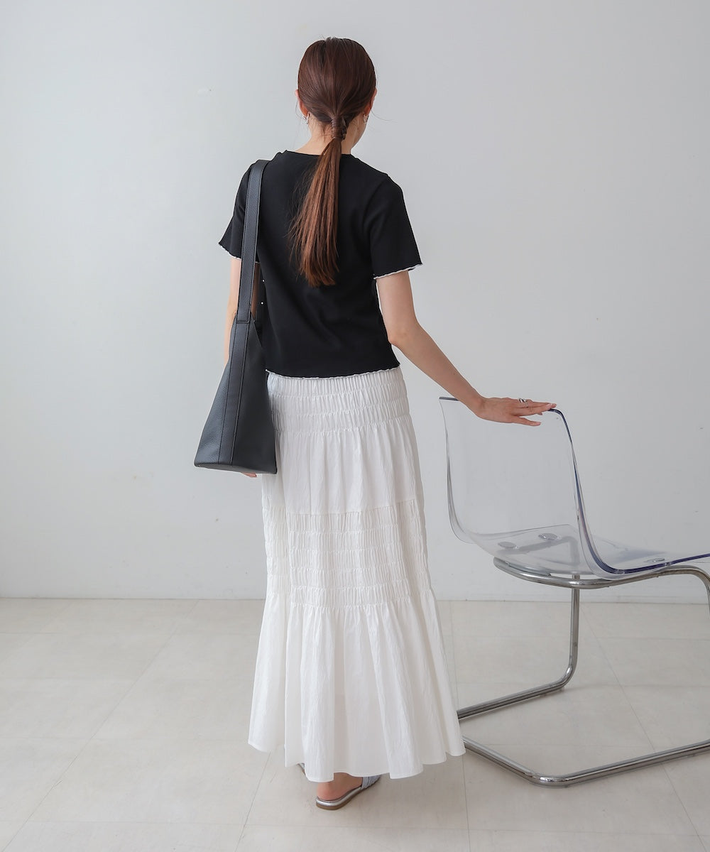 ビスチェライク配色メロウカットソー