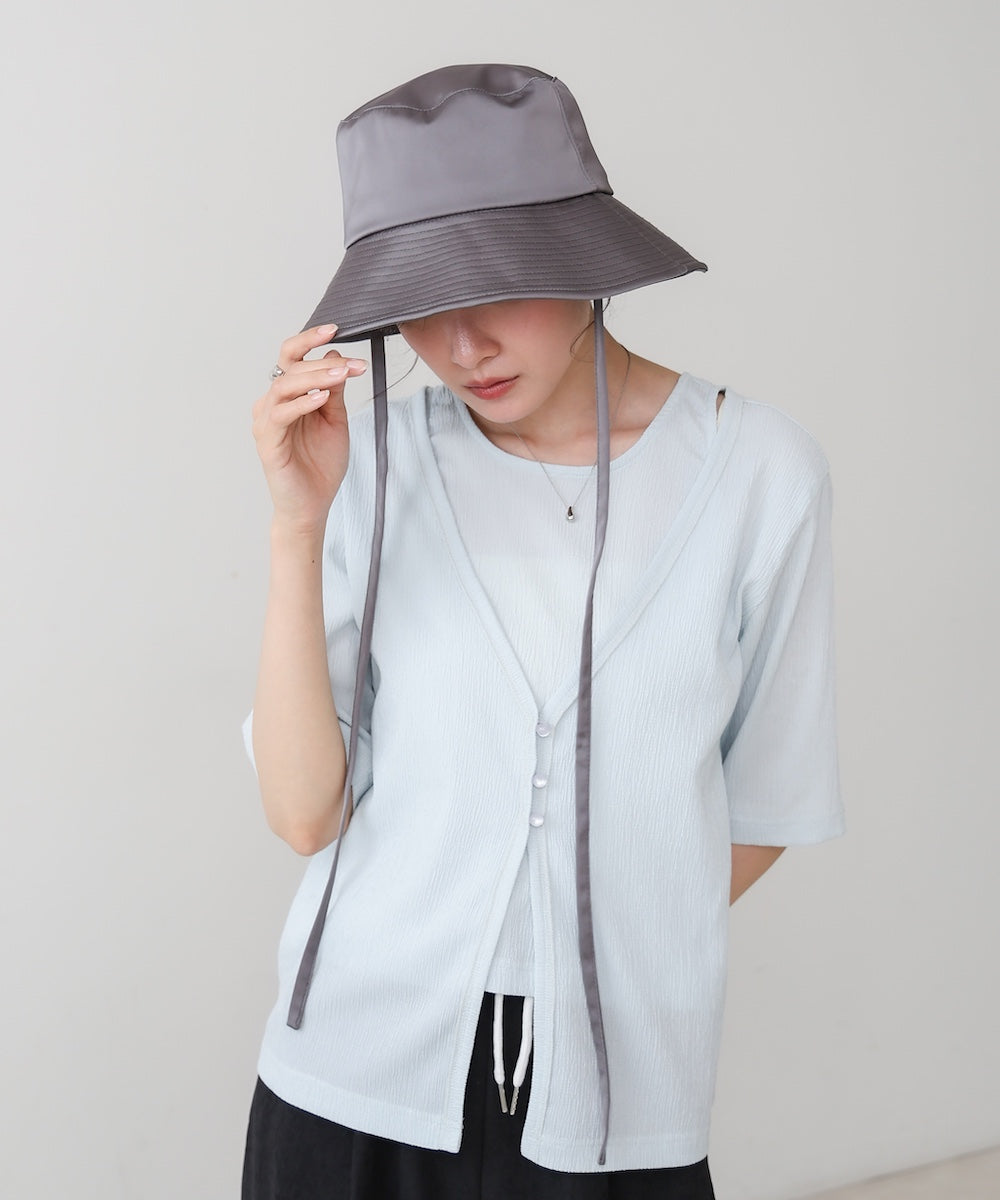 サテンリボン付きハット