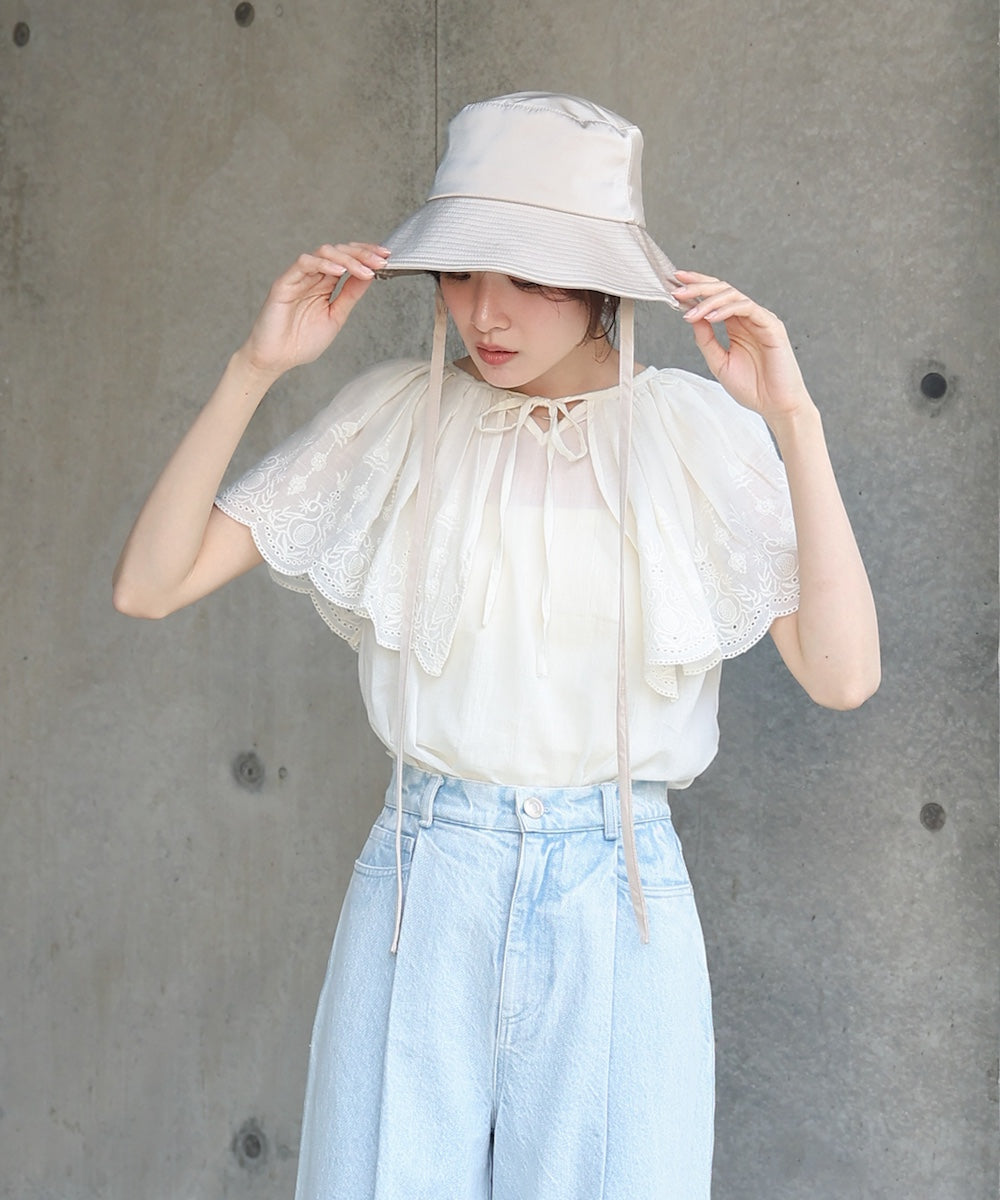 サテンリボン付きハット