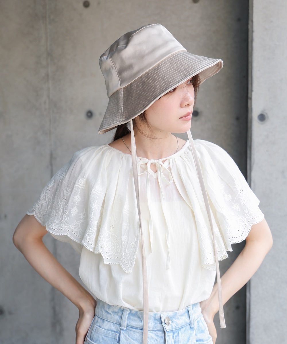 サテンリボン付きハット