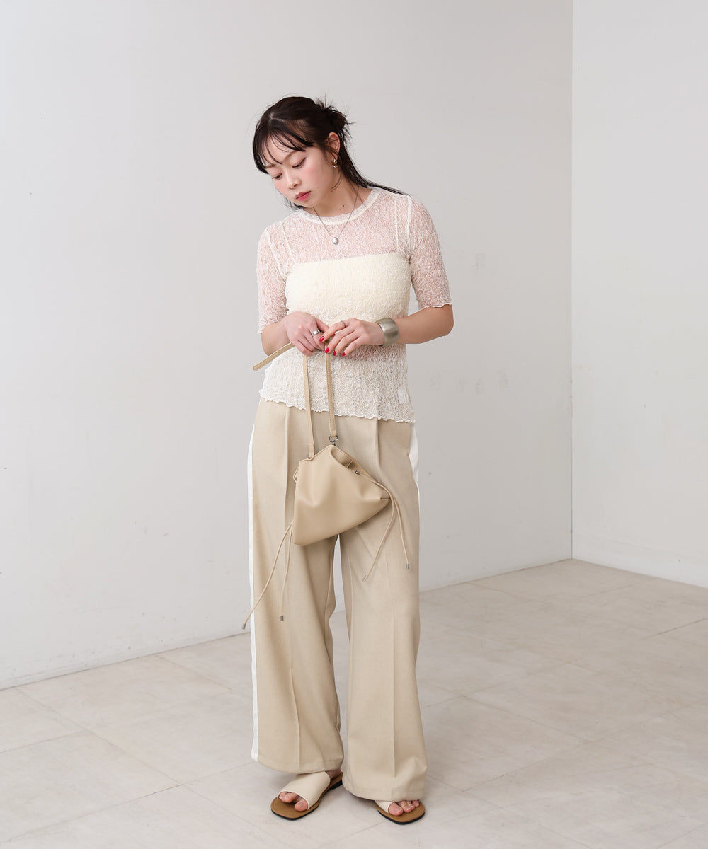 ストレッチレースコンパクトT