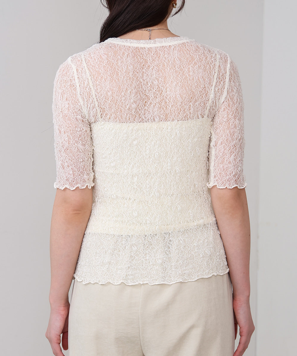 ストレッチレースコンパクトT