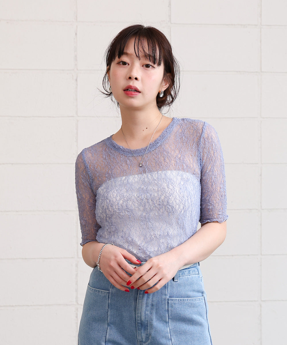 ストレッチレースコンパクトT