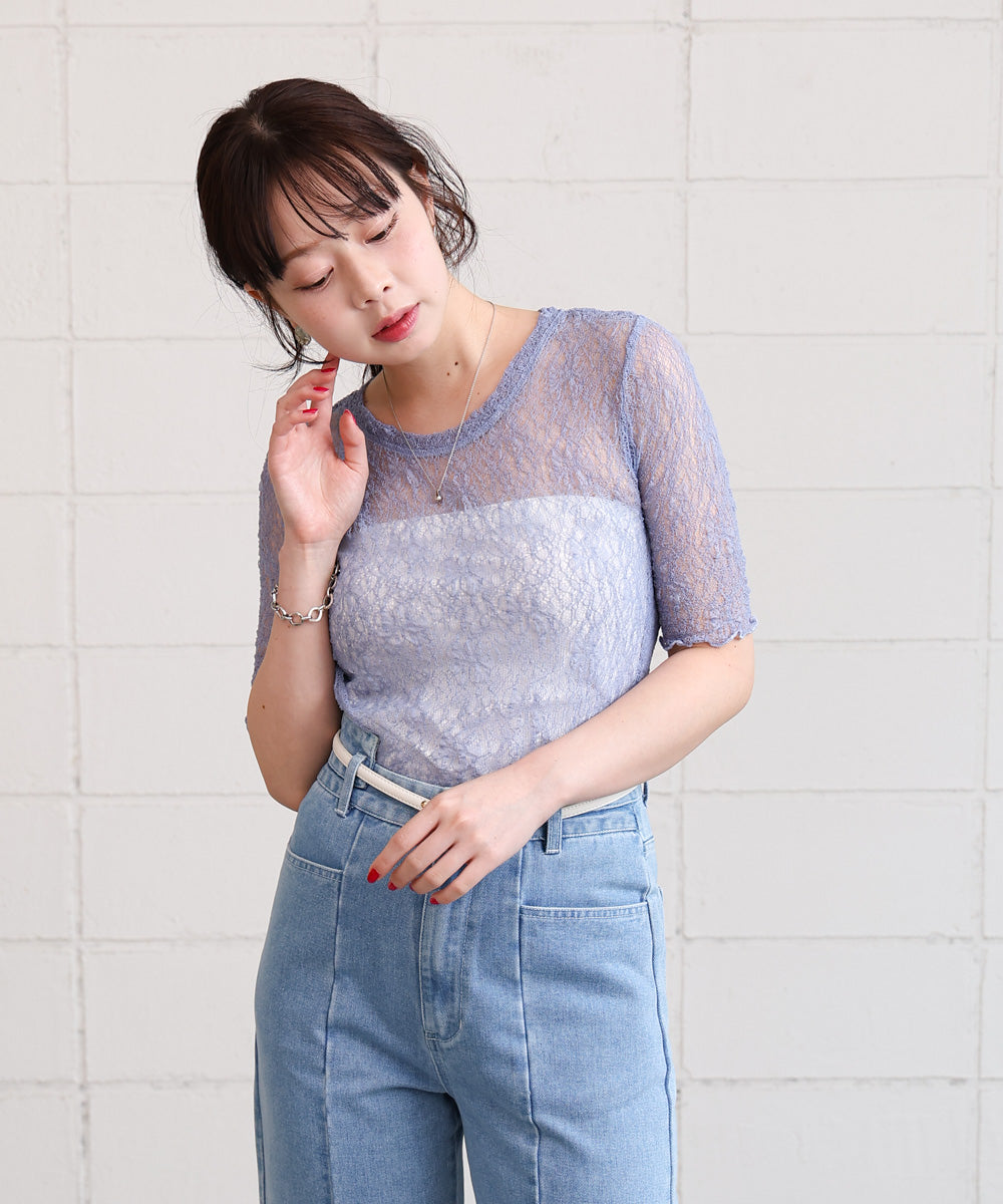 ストレッチレースコンパクトT