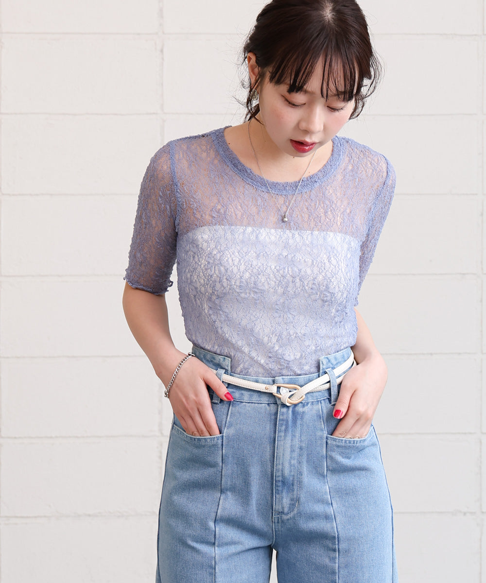 ストレッチレースコンパクトT