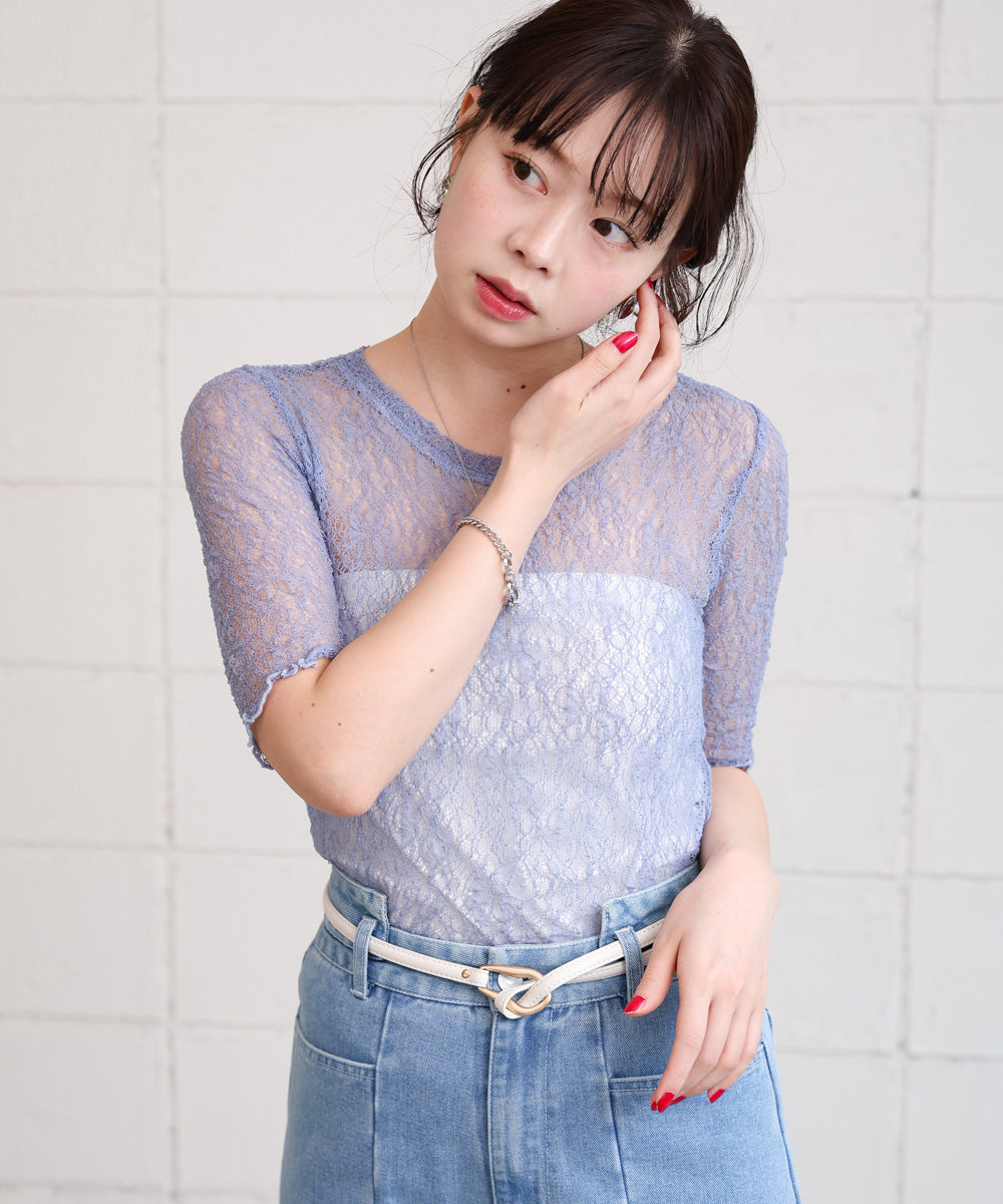 ストレッチレースコンパクトT