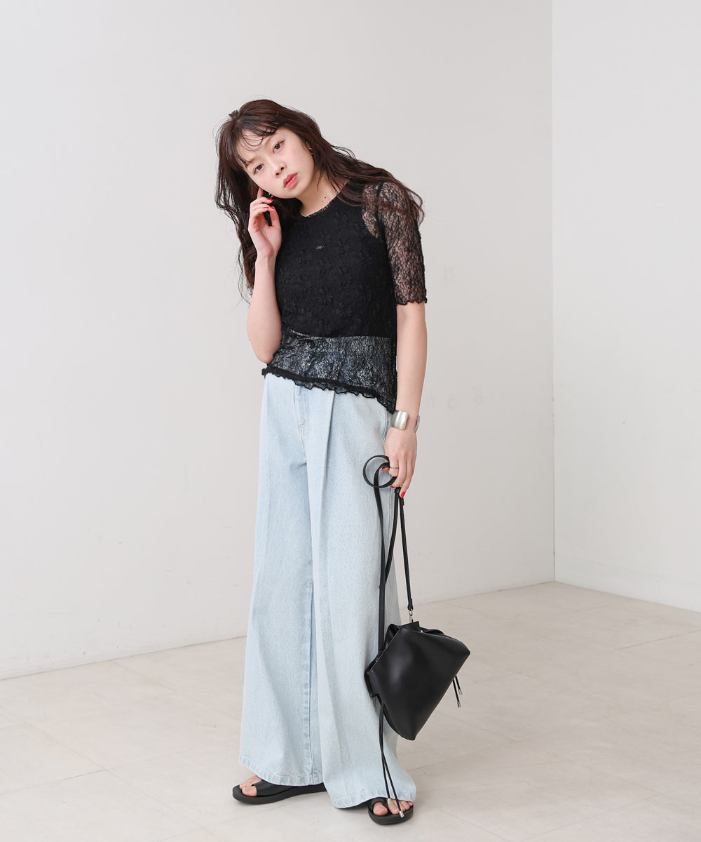 ストレッチレースコンパクトT