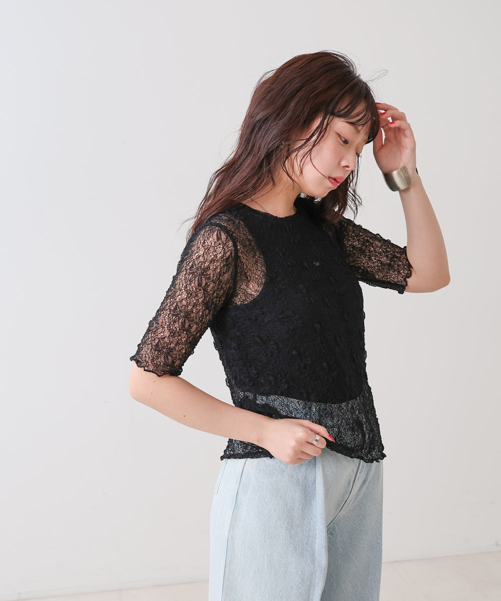 ストレッチレースコンパクトT