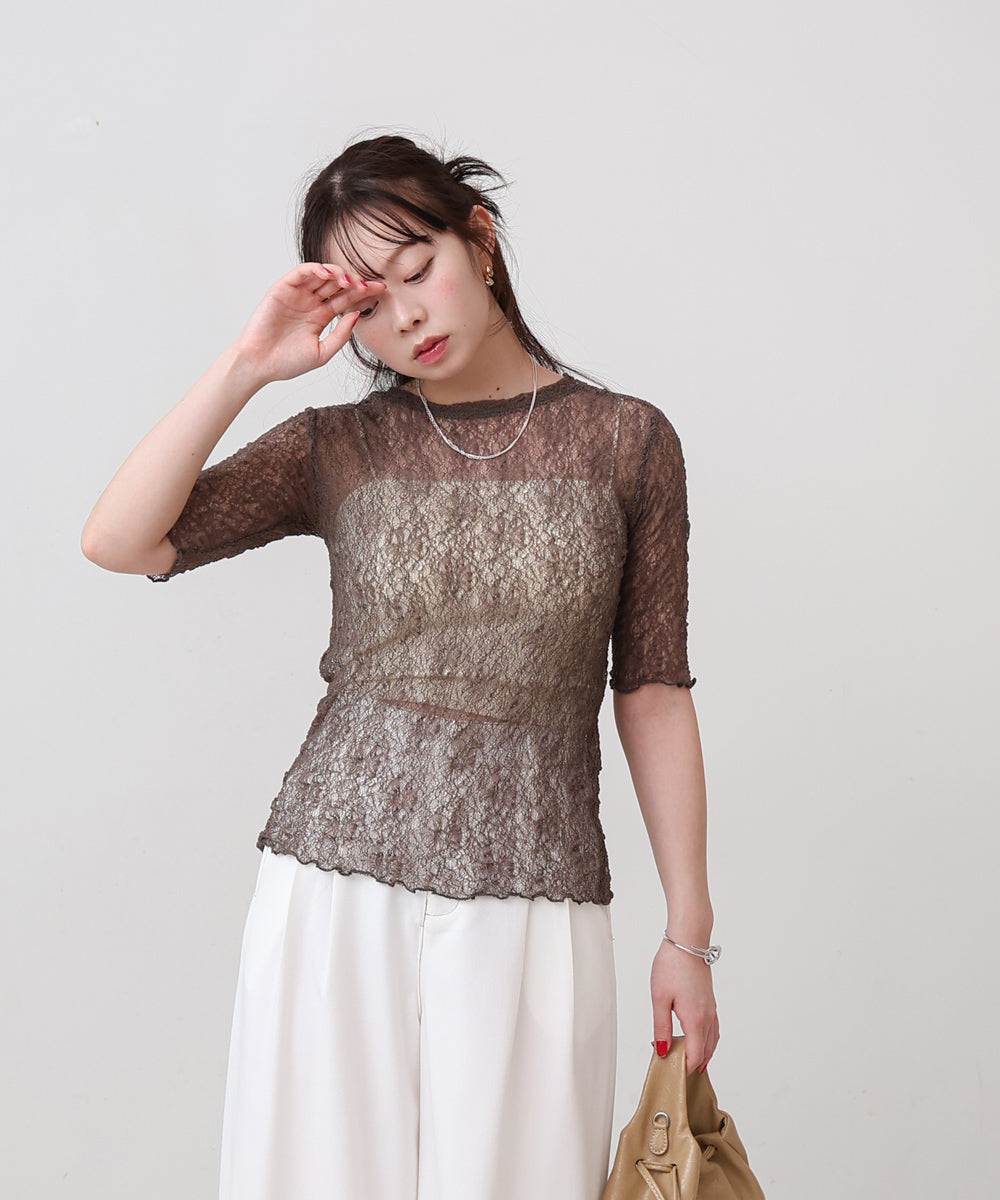 ストレッチレースコンパクトT