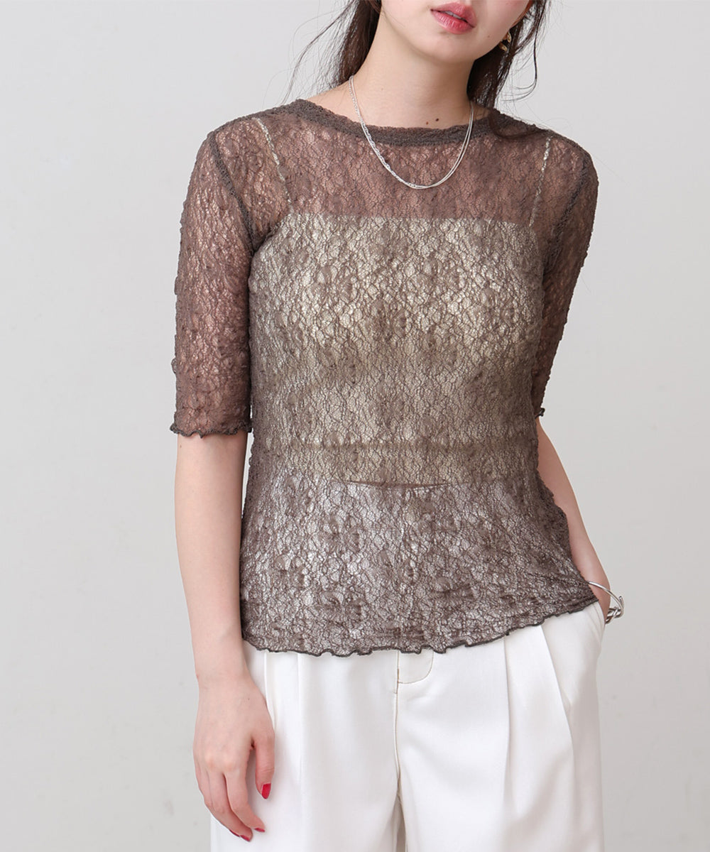 ストレッチレースコンパクトT