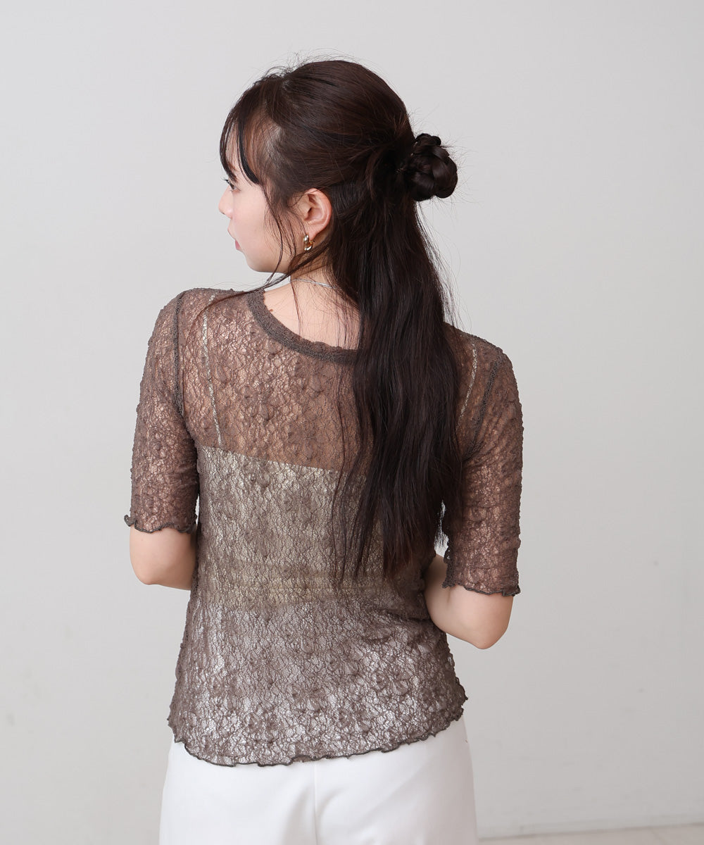 ストレッチレースコンパクトT