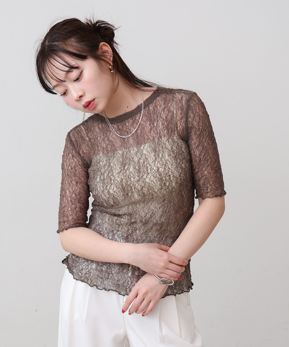 ストレッチレースコンパクトT