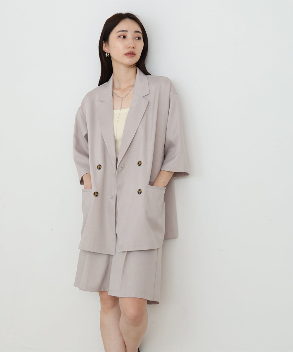 タックデザインハーフパンツ