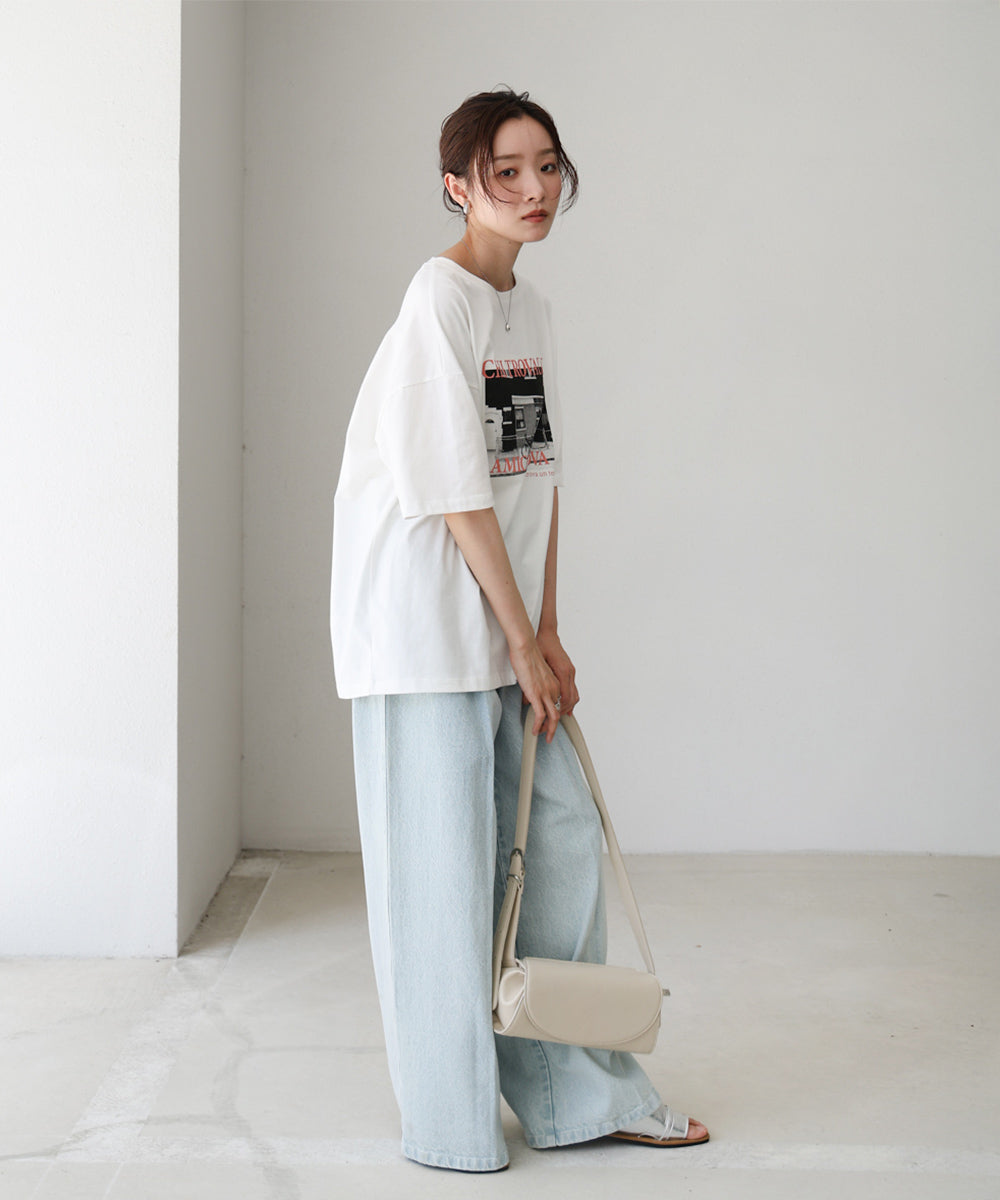 フォトプリントカラーロゴTシャツ