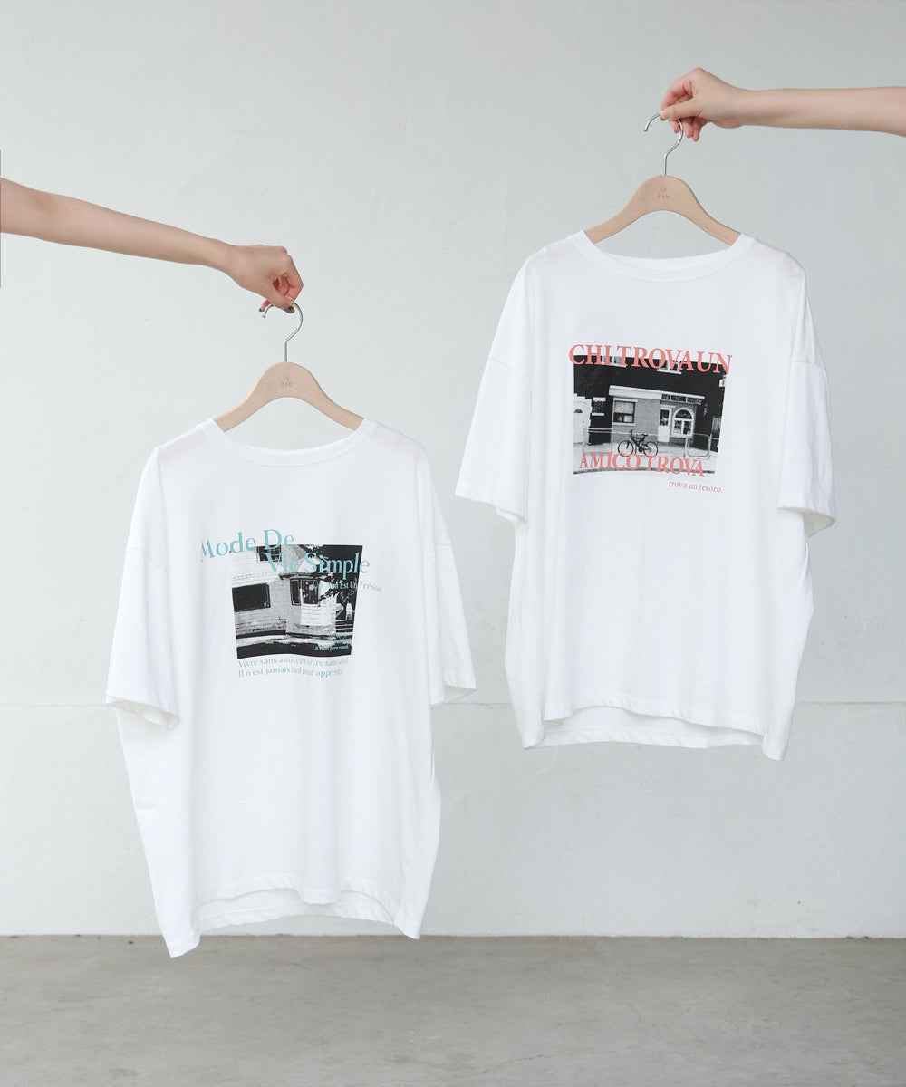 フォトプリントカラーロゴTシャツ