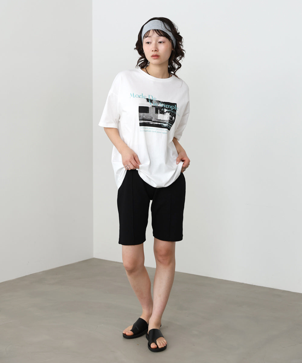 フォトプリントカラーロゴTシャツ