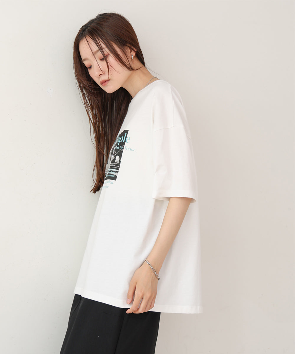 フォトプリントカラーロゴTシャツ