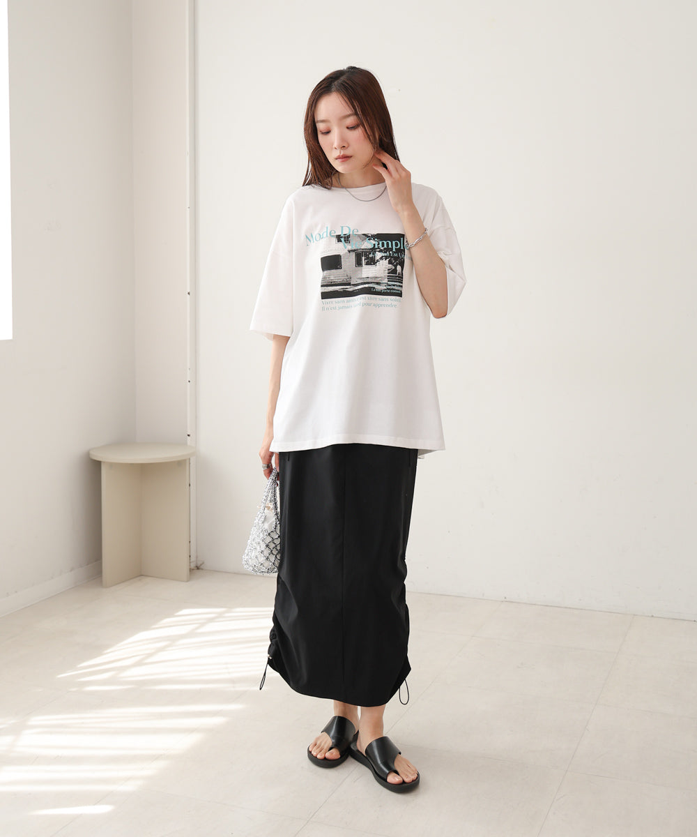 フォトプリントカラーロゴTシャツ