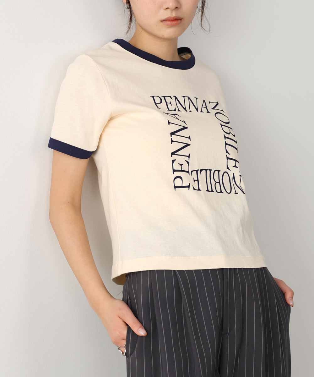 配色リンガーロゴTシャツ