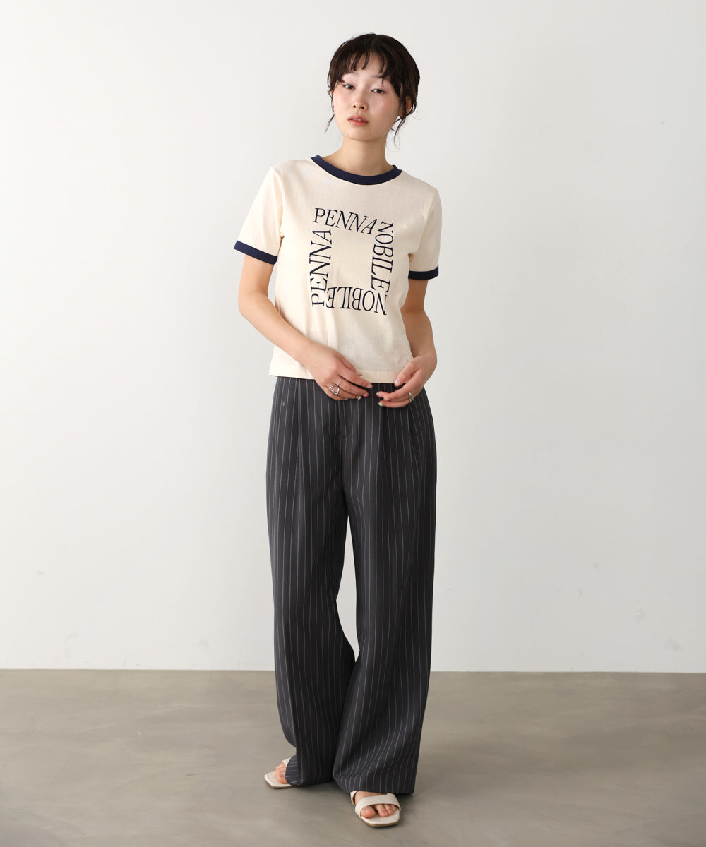 配色リンガーロゴTシャツ