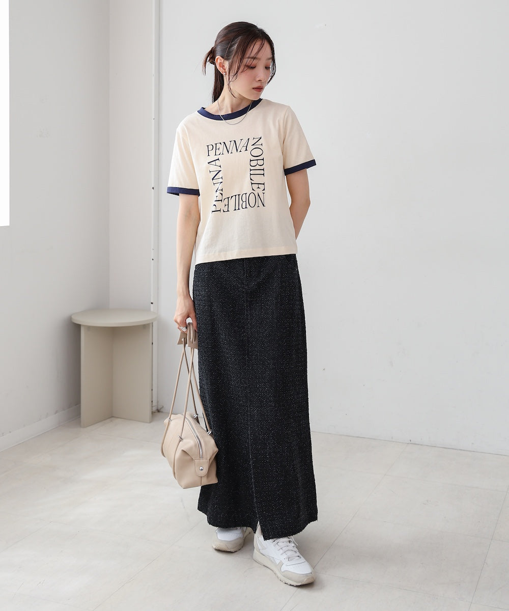 配色リンガーロゴTシャツ