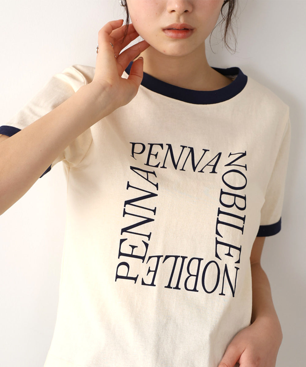 配色リンガーロゴTシャツ