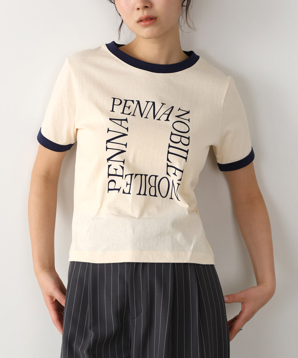 配色リンガーロゴTシャツ