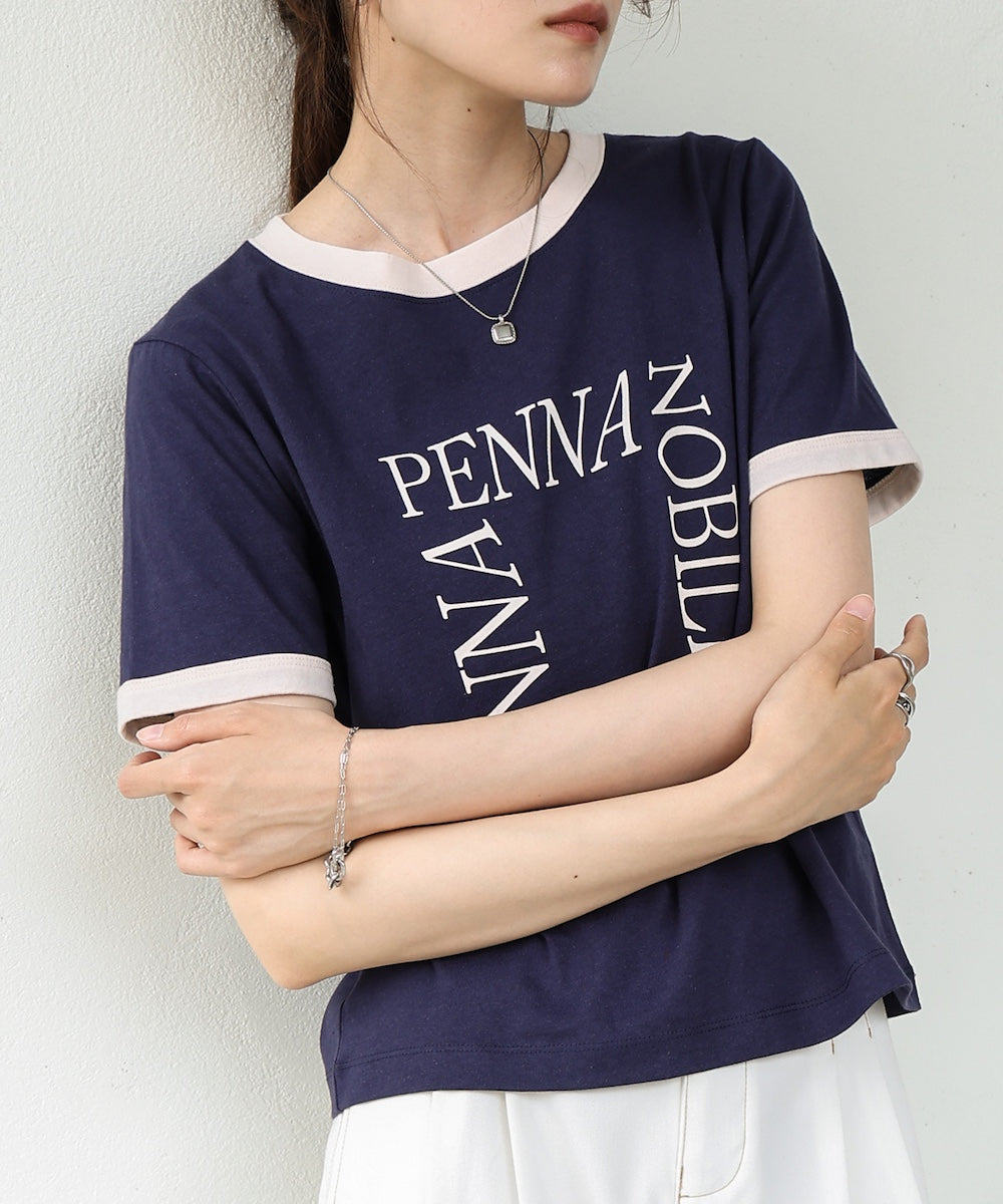 配色リンガーロゴTシャツ