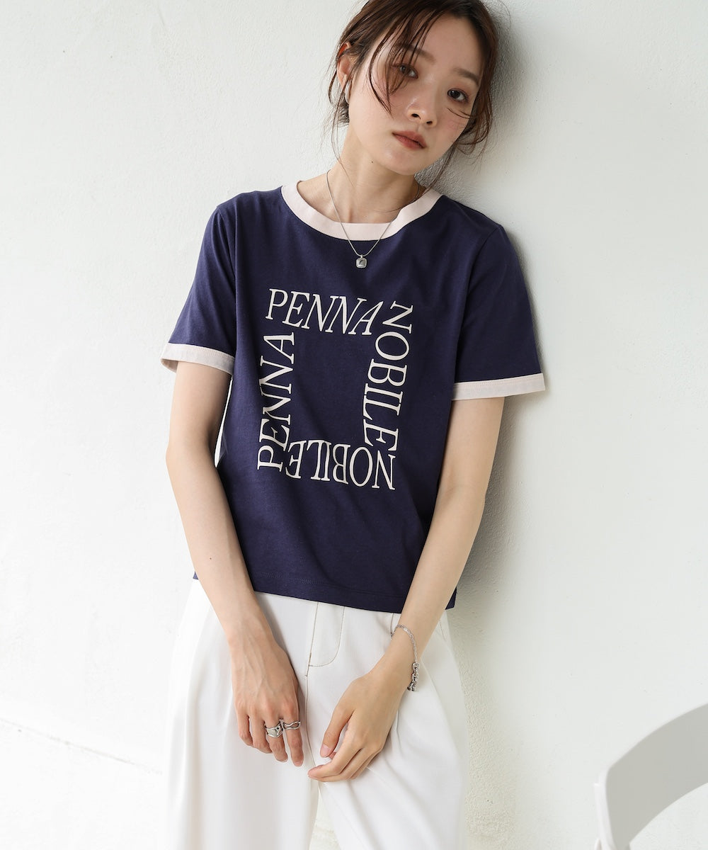 配色リンガーロゴTシャツ