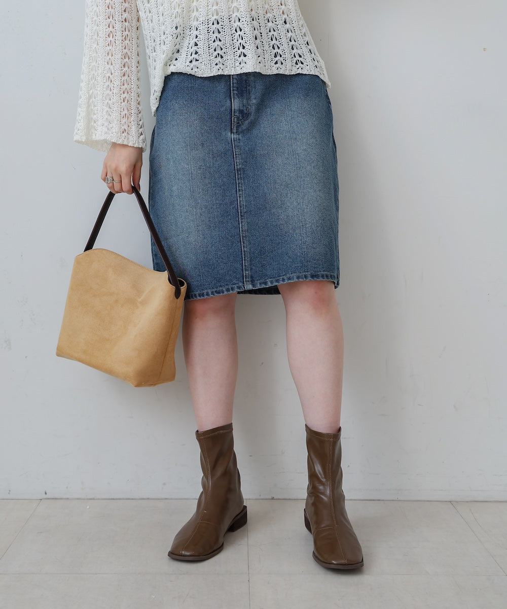 12OZデニムミディスカート