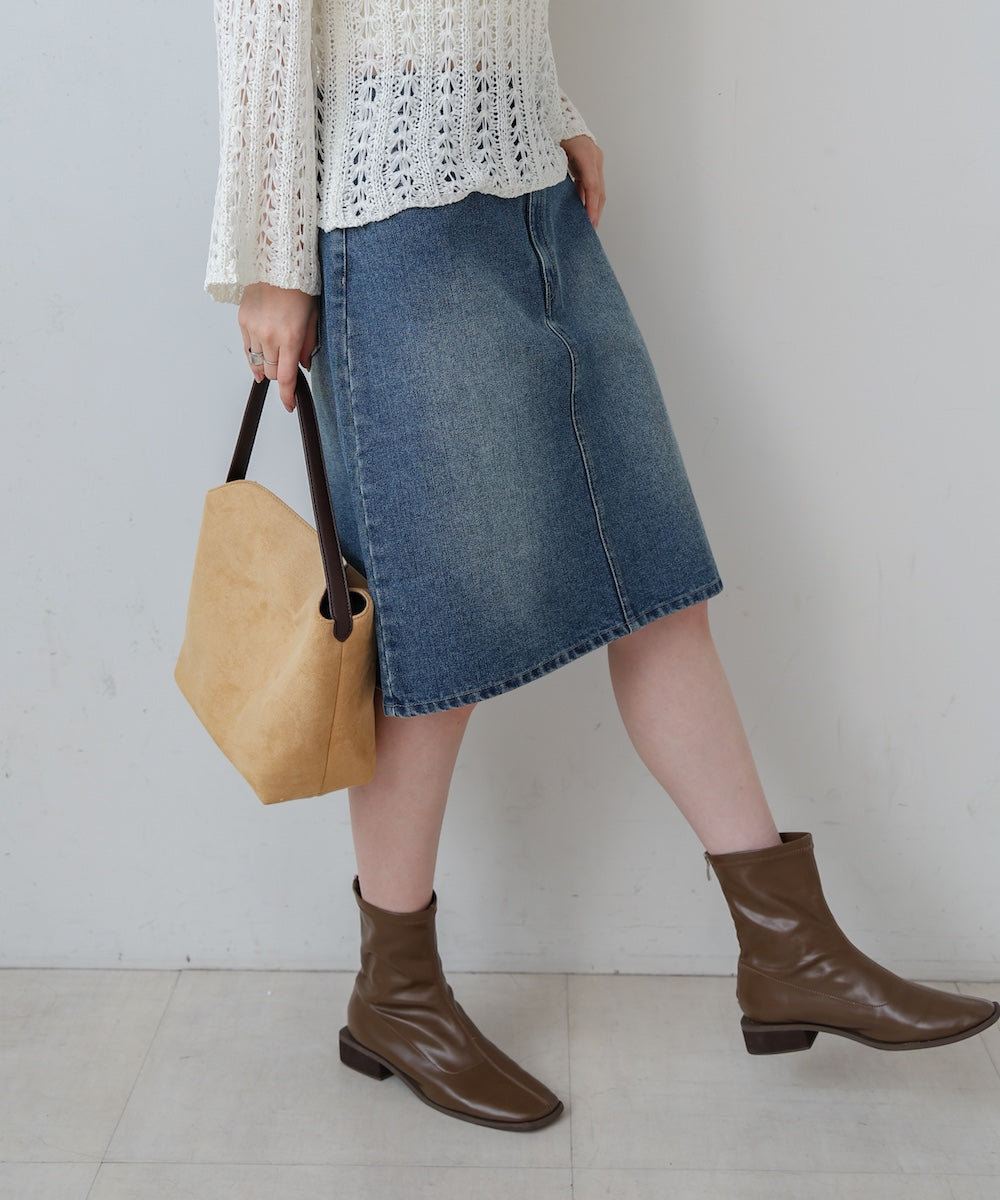 12OZデニムミディスカート
