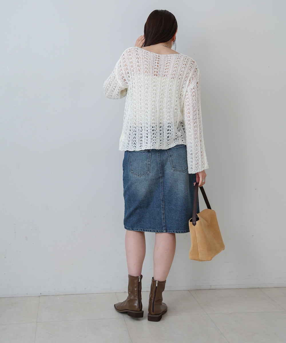 12OZデニムミディスカート