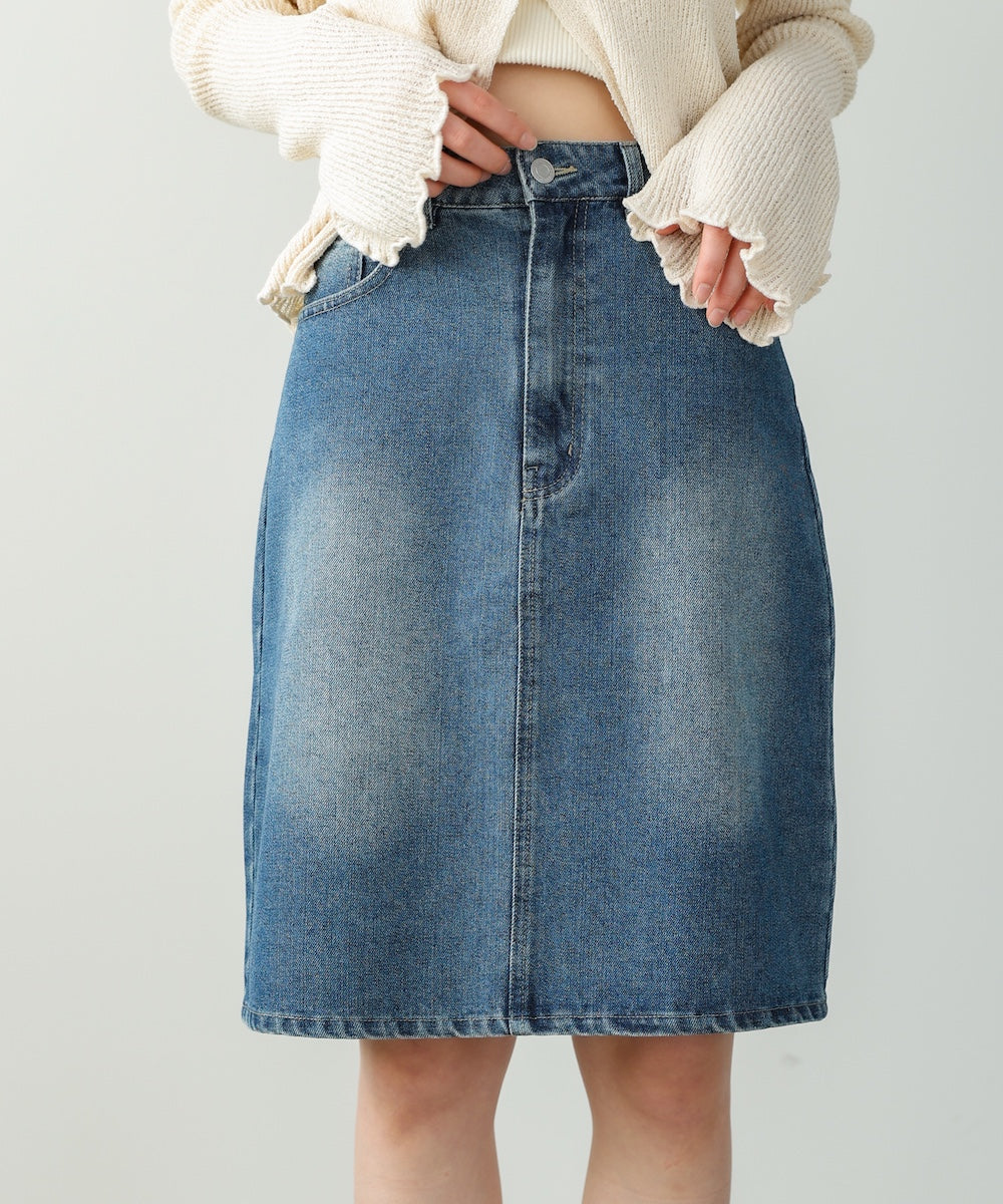 12OZデニムミディスカート