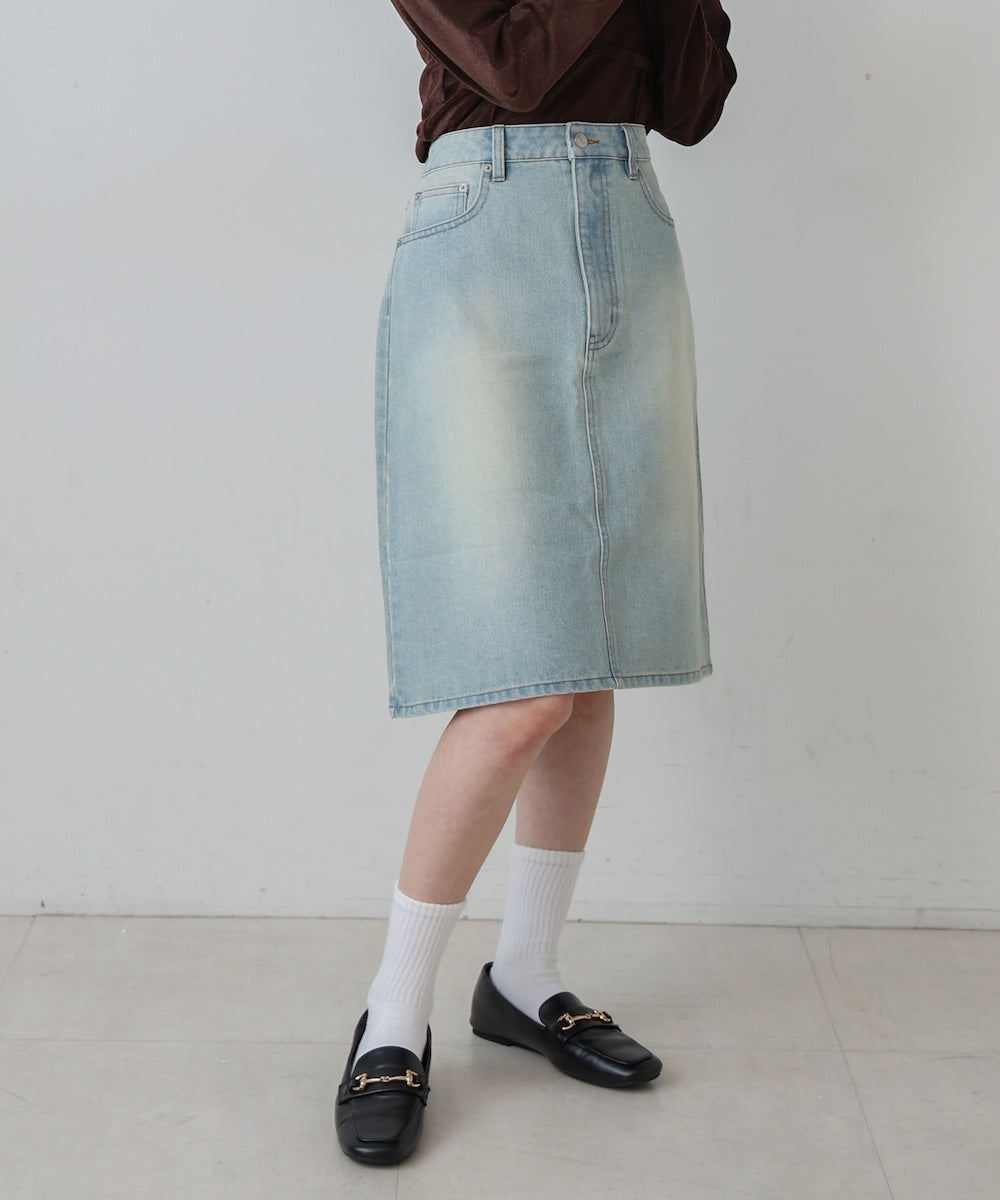 12OZデニムミディスカート