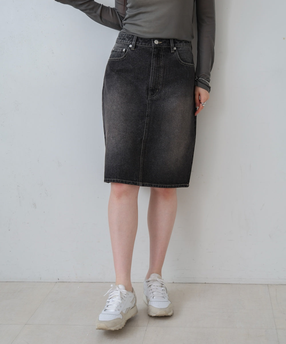 12OZデニムミディスカート